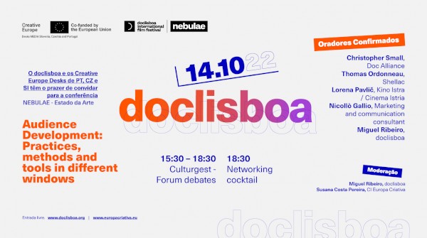 Conferência Doclisboa - Audience Development: Practices, Methods and Tools in different Windows, 14 Outubro, 15h30, Culturgest
