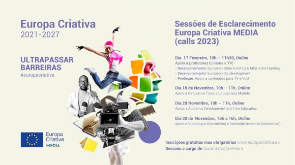 Sessões de esclarecimento Europa Criativa MEDIA - 17 a 30 Novembro, Online