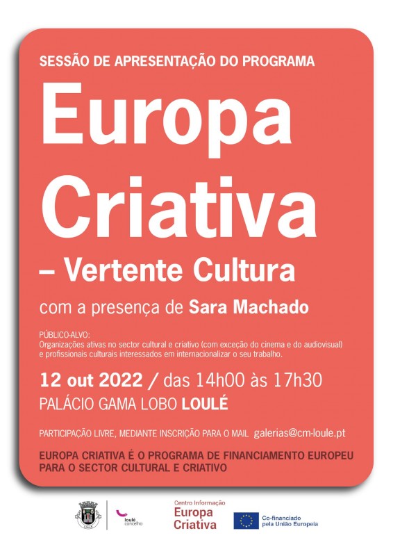 Loulé recebe sessão de esclarecimento sobre o Programa Europa Criativa Cultura, 12 de Outubro